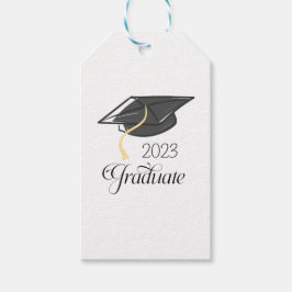 Elegant Afstuderen Class of Graduation Cap Script Cadeaulabel