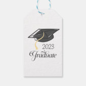 Elegant Afstuderen Class of Graduation Cap Script Cadeaulabel (Achterkant)