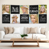 Elegant Afstuderen Custom 5 Photo Collage Afstuder Spandoek