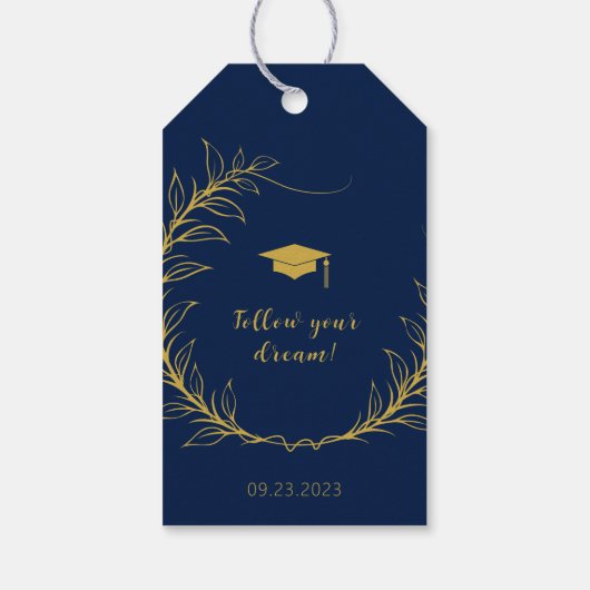 Elegant Afstuderen Dank je cadeau Labels Cadeaulabel (Achterkant)