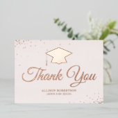 elegant afstuderen dank je creditcard folie uitnodiging (Staand Voorkant)