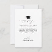 Elegant afstuderen Dank u fotokaart Bedankkaart (Achterkant)