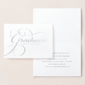 Elegant Afstuderen echt Folie script Folie Kaarten (Display)
