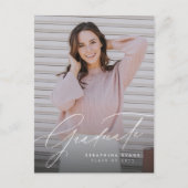 Elegant afstuderen eenvoudig een foto afstuderen briefkaart (Voorkant)
