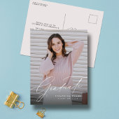 Elegant afstuderen eenvoudig een foto afstuderen briefkaart