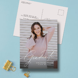 Elegant afstuderen eenvoudig een foto afstuderen briefkaart