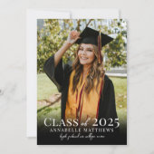 Elegant Afstuderen eenvoudig foto-Afstuderen Aankondiging (Voorkant)