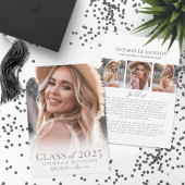 Elegant Afstuderen eenvoudige foto collage Afstude Aankondiging