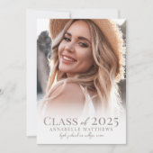 Elegant Afstuderen eenvoudige foto collage Afstude Aankondiging (Voorkant)