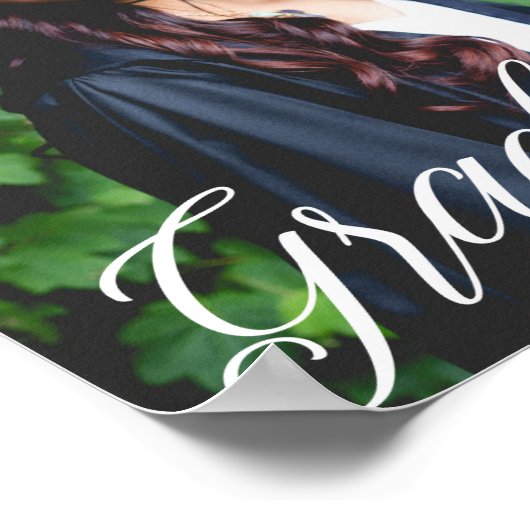 Elegant Afstuderen Foto 2023 Graduation Party Poster (Hoek)