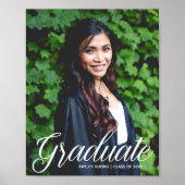 Elegant Afstuderen Foto 2023 Graduation Party Poster (Voorkant)
