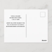 Elegant Afstuderen Foto 2025 Black Flourish Script Briefkaart (Achterkant)