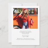 Elegant Afstuderen Foto 2025 College Afstudeerder Aankondiging (Achterkant)