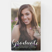 Elegant Afstuderen Foto Afstudeerder Party Spandoek (Verticaal)