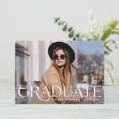Elegant Afstuderen Foto Afstuderen Aankondiging (Staand voorkant)