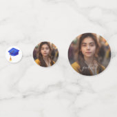 Elegant Afstuderen Foto Afstuderen Confetti (Voorkanten)