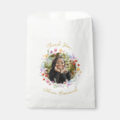 Elegant Afstuderen foto Floral dank u Bedankzakje (Voorkant)