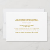Elegant Afstuderen foto gouden typografie Afstuder Aankondiging (Achterkant)