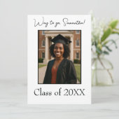 Elegant Afstuderen foto Modern Kaart (Staand voorkant)