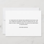 Elegant Afstuderen Fotocollage 2025 Afstuderen Aankondiging (Achterkant)