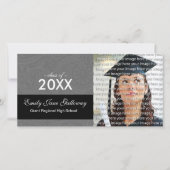 Elegant Afstuderen Fotoreclamekaarten Aankondiging (Voorkant)