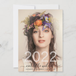 Elegant Afstuderen Foto's van Floral Klasse 2022 Kaart
