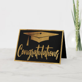 Elegant Afstuderen Gefeliciteerd Faux Gold Kaart