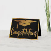 Elegant Afstuderen Gefeliciteerd Faux Gold Kaart (Voorkant)