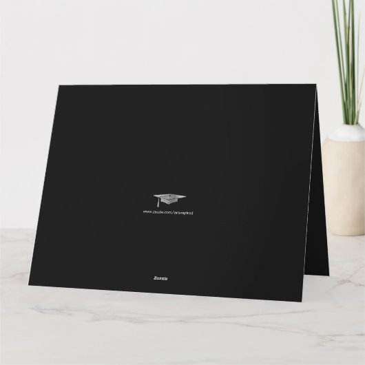 Elegant Afstuderen Gefeliciteerd Faux Silver Kaart (Achterkant)