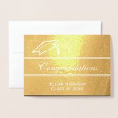 Elegant Afstuderen Gefeliciteerd Folie Kaarten (Voorkant met envelop)