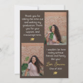 Elegant Afstuderen Gold Pet Bedankt Script Foto (Achterkant)