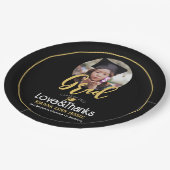 Elegant Afstuderen Gold Pet Bedankt Script Foto Papieren Bordje (Gekanteld)