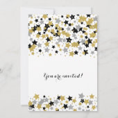 Elegant Afstuderen Gold Silver Glitter Stars Kaart (Achterkant)