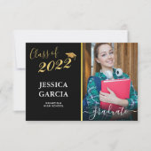 Elegant Afstuderen Golden Pet met glitter foto (Voorkant)