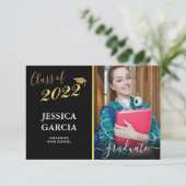 Elegant Afstuderen Golden Pet met glitter foto (Staand voorkant)