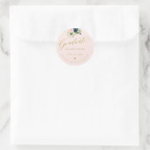 Elegant afstuderen gouden afstuderen ronde sticker (Tas)