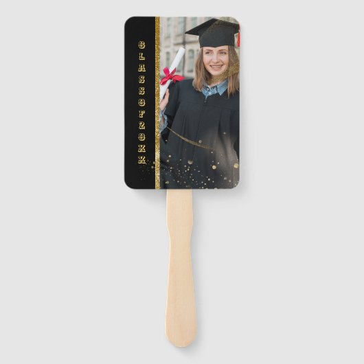 elegant Afstuderen Hand Fan Handwaaier (Achterkant)