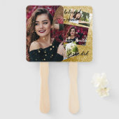 elegant Afstuderen Hand Fan Handwaaier (Voorkant en achterkant)