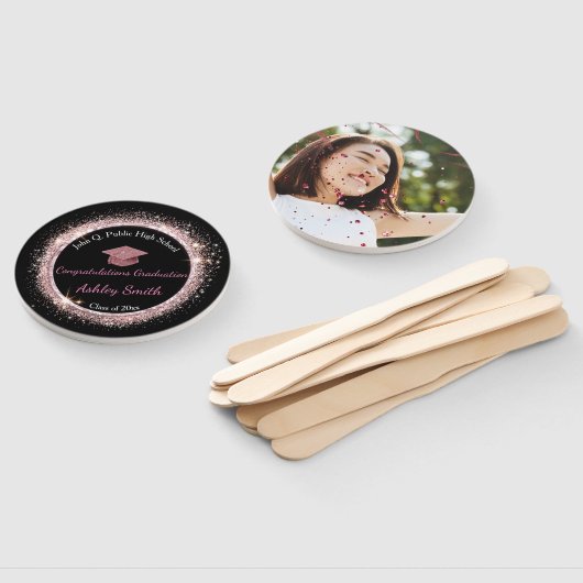 elegant Afstuderen Hand Fan Handwaaier (Niet-gemonteerd)