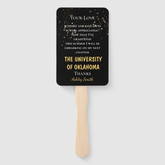 elegant Afstuderen Hand Fan Handwaaier (Achterkant)