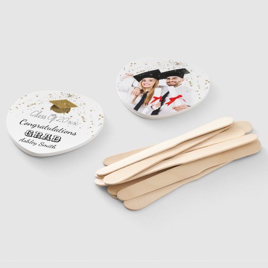 elegant Afstuderen Hand Fan Handwaaier (Niet-gemonteerd)