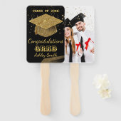 elegant Afstuderen Hand Fan Handwaaier (Voorkant en achterkant)