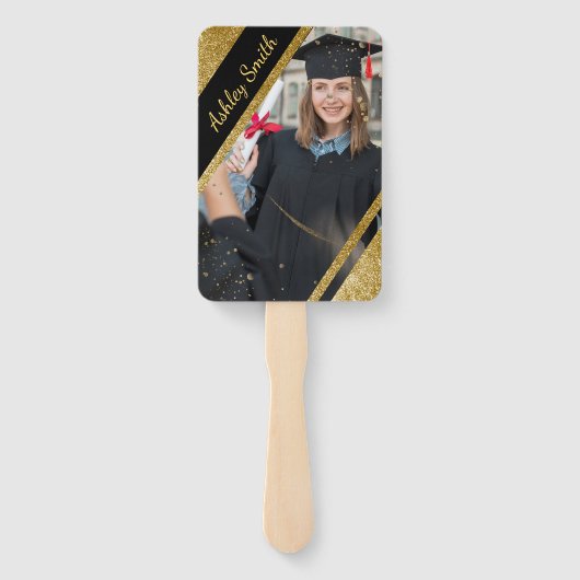 elegant Afstuderen Hand Fan Handwaaier (Achterkant)