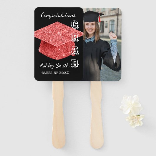 elegant Afstuderen Hand Fan Handwaaier (Voorkant en achterkant)