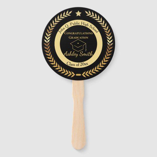 elegant Afstuderen Handwaaier (Voorkant)