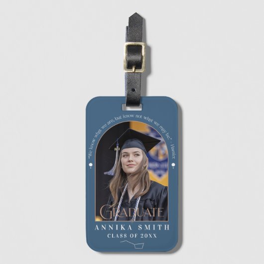 Elegant Afstuderen Inspirerend avontuur Bagagelabel (Voorkant (verticaal))