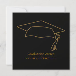 Elegant Afstuderen Invitation Kaart