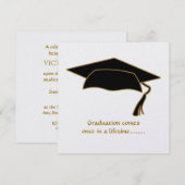 Elegant Afstuderen Invitation Kaart (Voorkant / Achterkant)