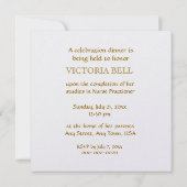 Elegant Afstuderen Invitation Kaart (Achterkant)