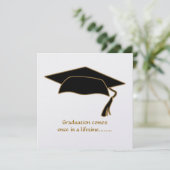 Elegant Afstuderen Invitation Kaart (Staand voorkant)